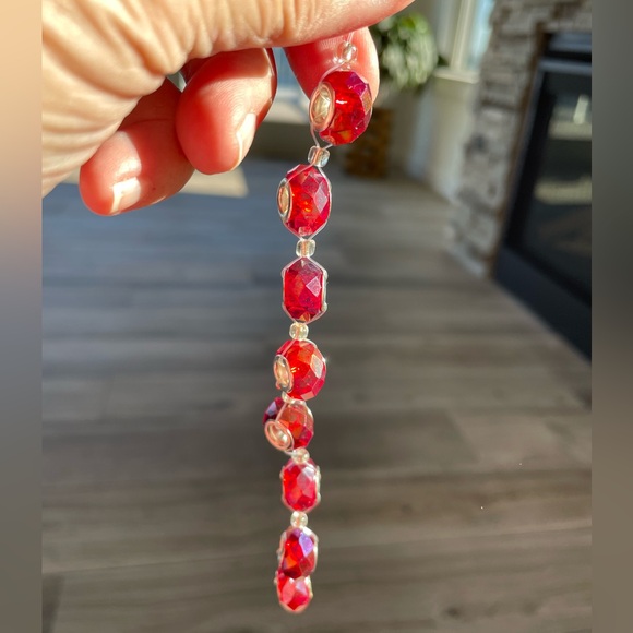 Mixed Red Multi Faceted Glass Bead Rondelles for Jewelry Craft Making - Picture 4 of 7